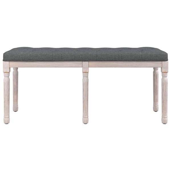 vidaXL Bänk mörkgrå 110x40x49 cm tyg Grå