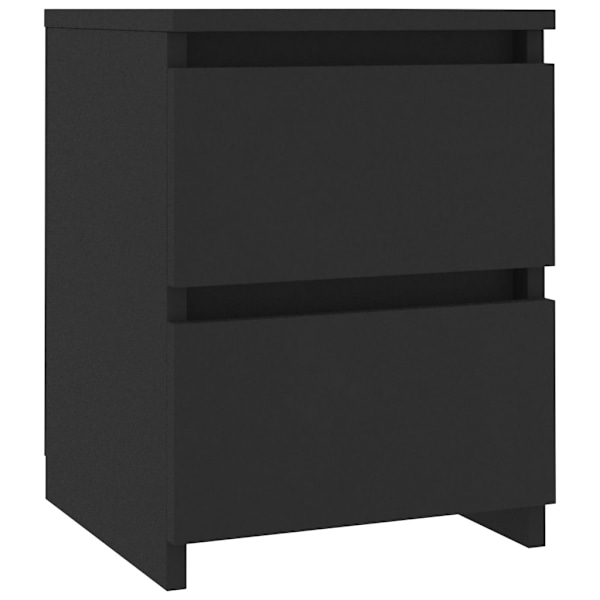 vidaXL Sängbord 2 st svart 30x30x40 cm konstruerat trä Svart