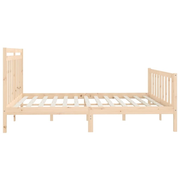 vidaXL Sängram massiv furu 180x200 cm Brun