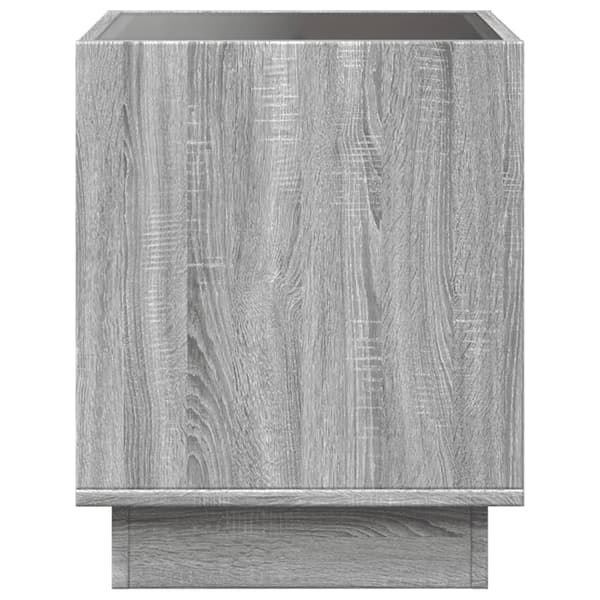 vidaXL Sängbord med Infinity LEDs grå sonoma 40x40x50 cm Grå