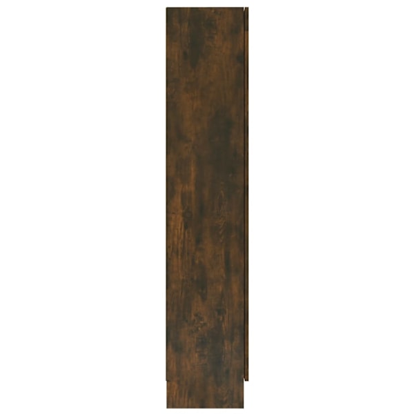 vidaXL Vitrinskåp rökfärgad ek 82,5x30,5x150 cm konstruerat trä Brun