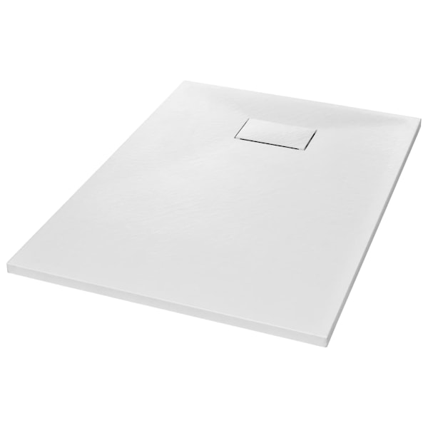 vidaXL Duschkar SMC vit 100x70 cm Vit