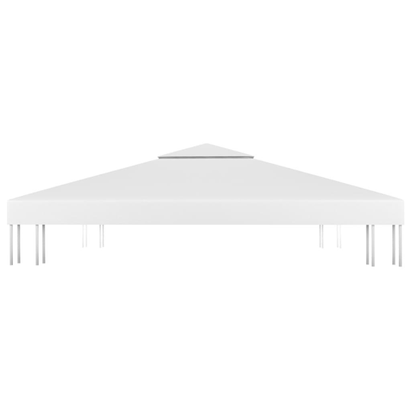 vidaXL Paviljongtak med ventilering 310 g/m² 3x3 m vit Vit