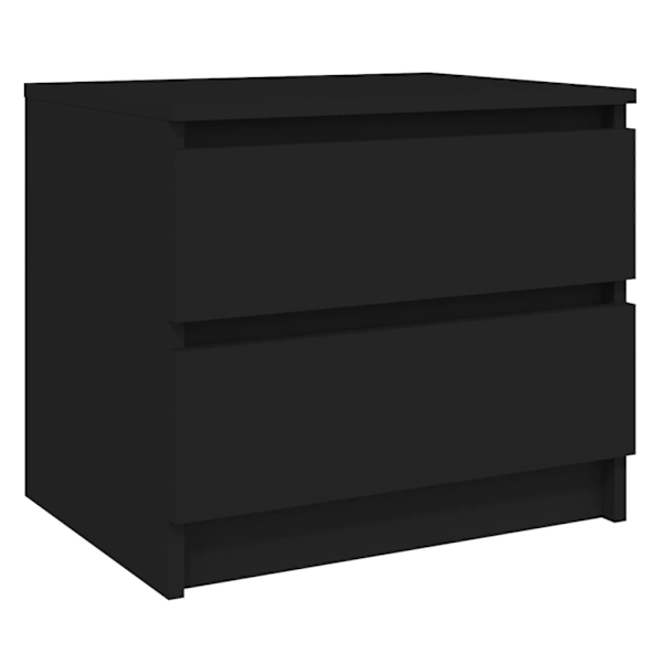 vidaXL Sängbord 2 st svart 50x39x43,5 cm konstruerat trä Svart