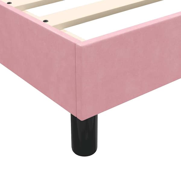 vidaXL Ramsäng med madrass rosa 80x220 cm sammet Rosa