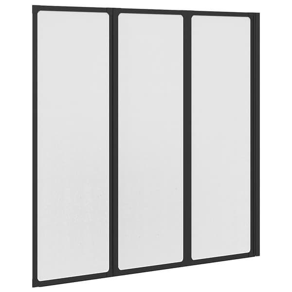 vidaXL Duschvägg vikbar Vit 3-paneler 117x120 cm "Silver"