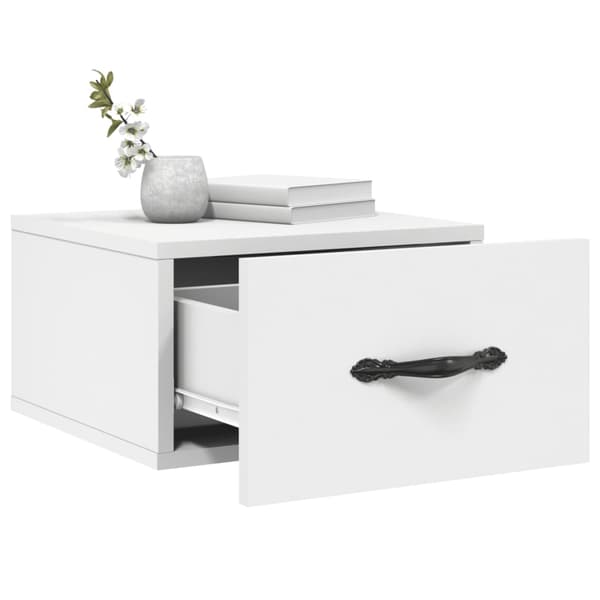 vidaXL Väggmonterat sängbord vit 35x35x20 cm Vit