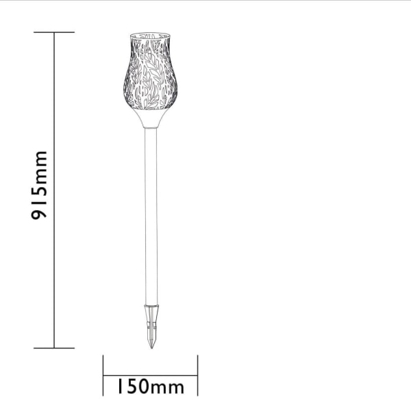 Luxform Trädgårdslampa LED Tulip grå