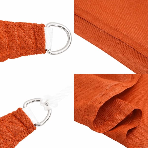 vidaXL Solsegel 160 g/m² triangulär orange 3x4x4 m HDPE Orange
