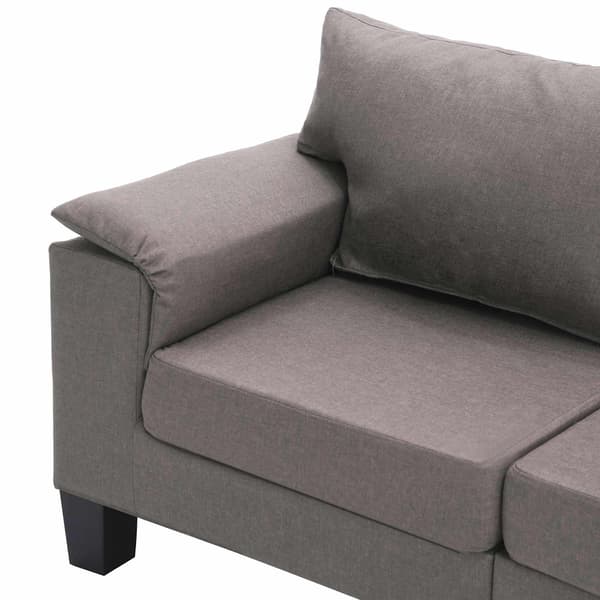 vidaXL Soffa Taupe 4-sits tyg Taupe