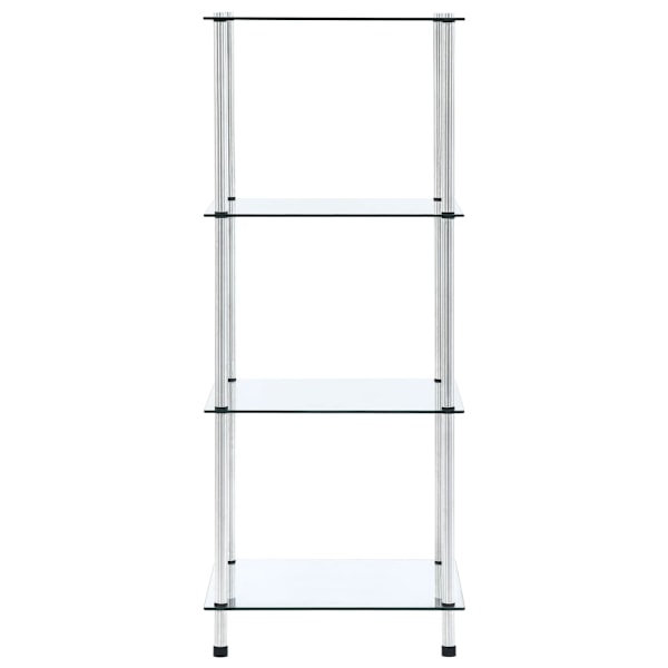 vidaXL Hylla 4 hyllplan transparent 40x40x100 cm härdat glas Transparent