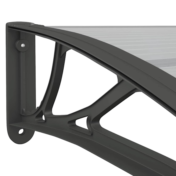 vidaXL Entrétak svart 350x100 cm polykarbonat Svart