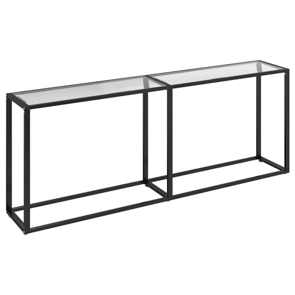 vidaXL Konsolbord transparent 200x35x75,5 cm härdat glas Transparent
