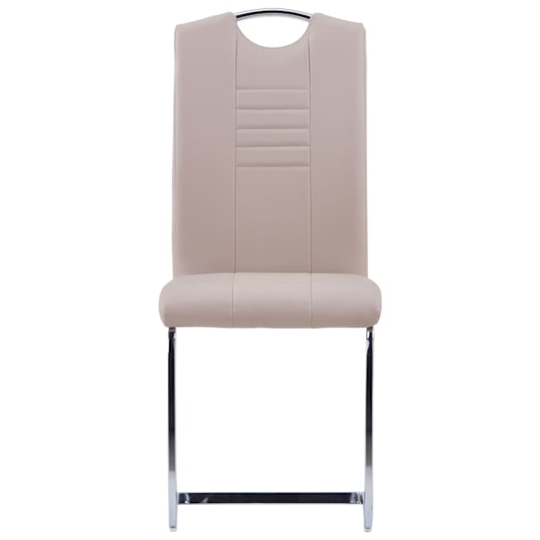 vidaXL Matgrupp 5 delar konstläder cappuccino Brun