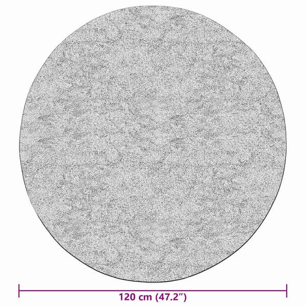 vidaXL Matta tvättbar φ120 cm grå grå