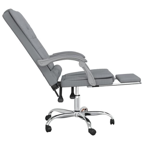 vidaXL Kontorsstol med massage ljusgrå tyg Grå
