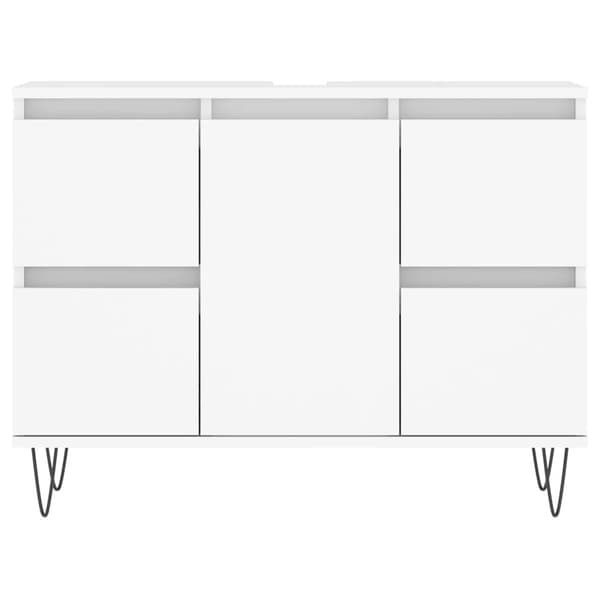vidaXL Badrumsskåp vit 80x33x60 cm konstruerat trä Vit