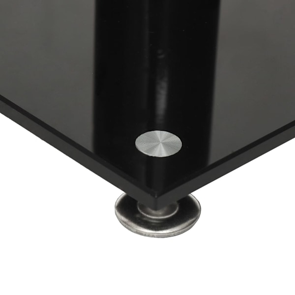 vidaXL Stativ för högtalare 2 st härdat glas 1-pelarmodell svart Svart