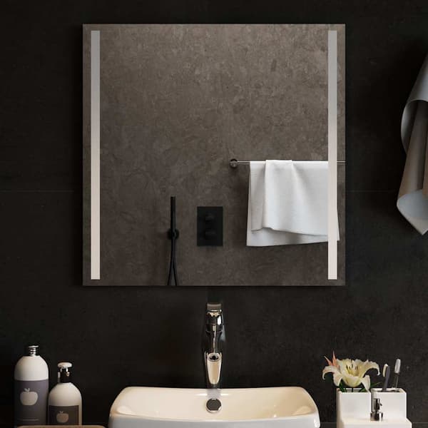 vidaXL Badrumsspegel LED 60x60 cm Transparent