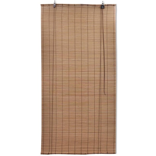 vidaXL Rullgardin bambu 80x220 cm brun Brun