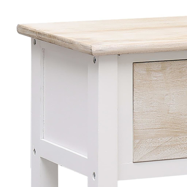 vidaXL Skänk naturlig och vit 115x30x76 cm trä Vit