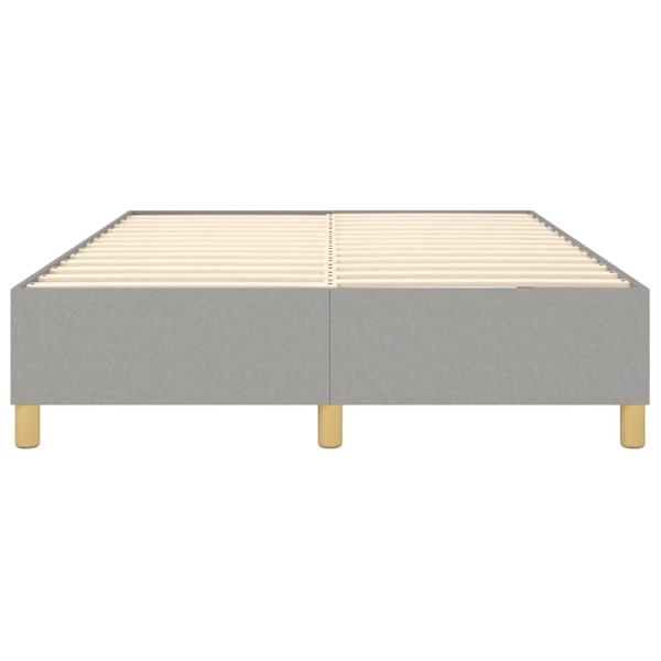 vidaXL Sängram utan madrass ljusgrå 140x200 cm tyg Grå