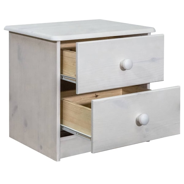 vidaXL Sängbord 43x34x40 cm massiv furu Brun