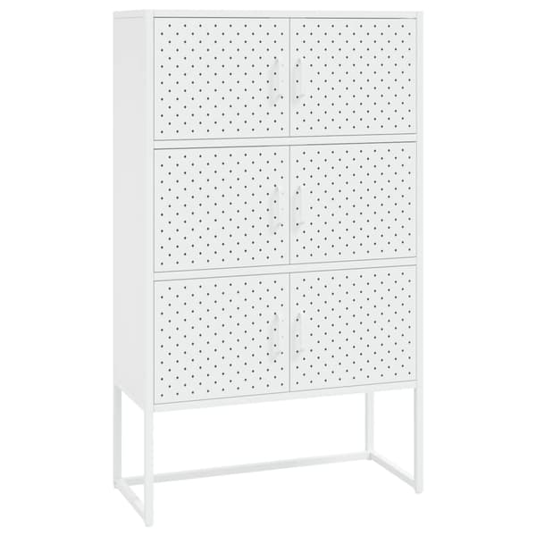 vidaXL Högskåp vit 80x35x135 cm stål Vit