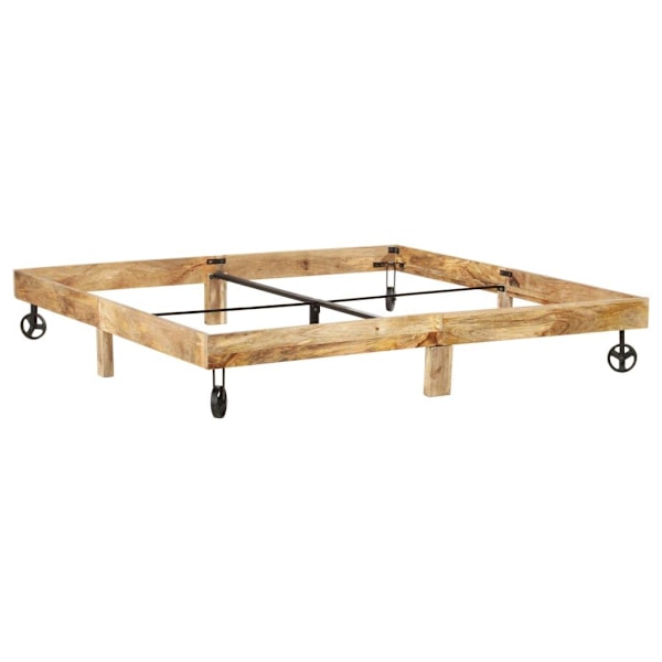 vidaXL Sängram massivt mangoträ 200x200 cm Brun