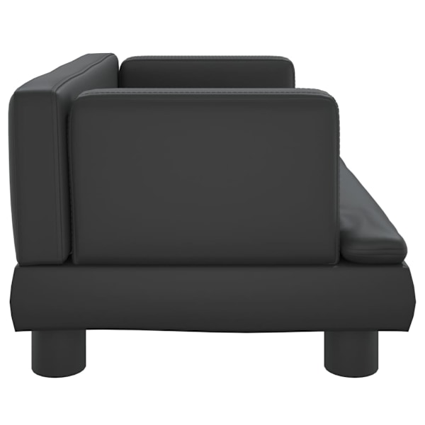 vidaXL Barnsoffa svart 60x40x30 cm konstläder Svart