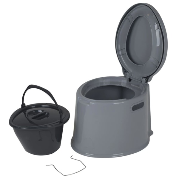 Bo-Camp Portabel toalett 7 L grå grå