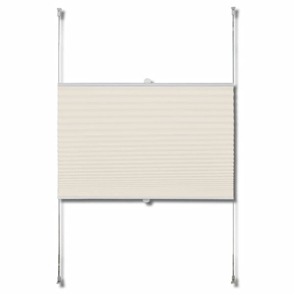 vidaXL Plisségardin 80x100 cm creme Creme