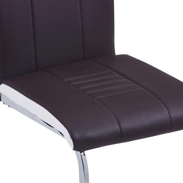 vidaXL Matgrupp 9 delar konstläder brun Brun