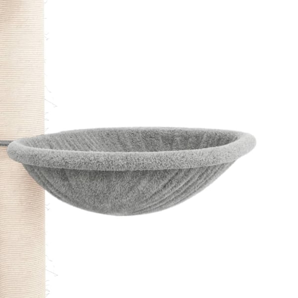 vidaXL Golv-till-tak klösträd ljusgrå 258,5-284,5 cm Grå