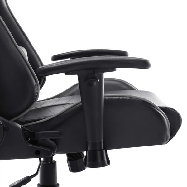 vidaXL Gamingstol svart och grå konstläder multifärg