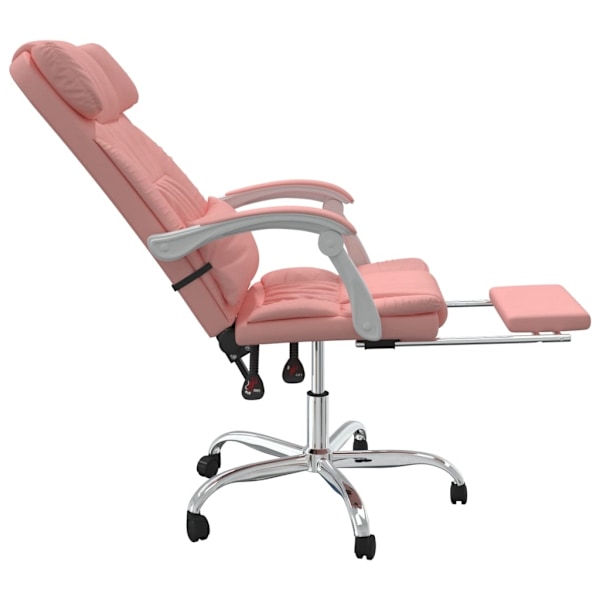 vidaXL Kontorsstol rosa konstläder Rosa