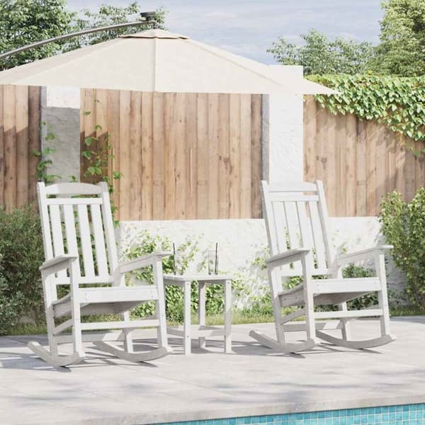 vidaXL Gungstol 2 pcs Vit 92 x 70 x 108 cm polyeten Vit