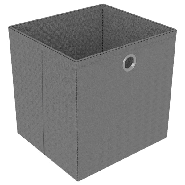 vidaXL Hylla med 6 kuber med lådor svart 103x30x72,5 cm tyg Svart