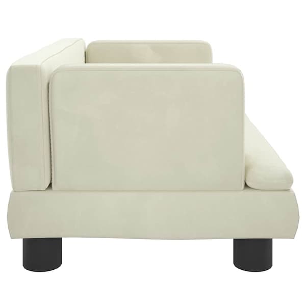 vidaXL Hundbädd gräddvit 60x40x30 cm sammet Kräm