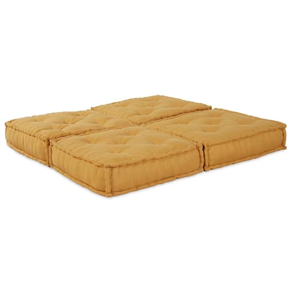 vidaXL Modulsofa enhet 2 st Tyg Gul 140 x 70 x 36 cm Gul