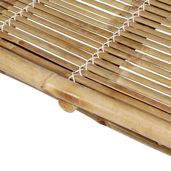 vidaXL Solsäng med dynor 2 personer bambu grå