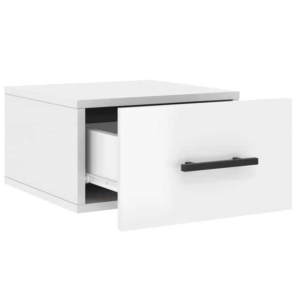 vidaXL Väggmonterade sängbord 2 st vit högglans 35x35x20 cm Vit