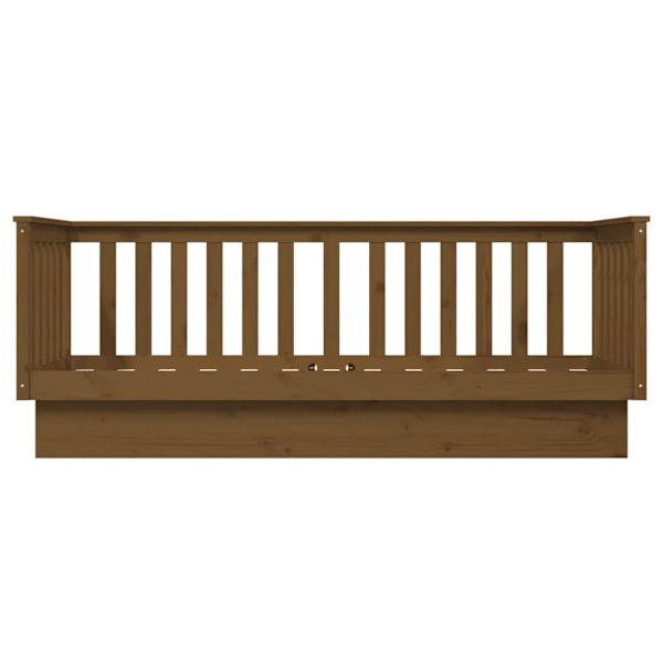 vidaXL Dagbädd honungsbrun 75x190 cm massiv furu Brun