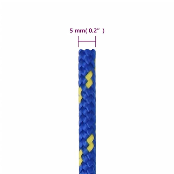 vidaXL Båtlina blå 5 mm 250 m polypropen