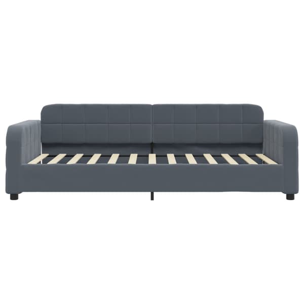 vidaXL Dagbädd med madrass mörkgrå 100x200 cm sammet Grå