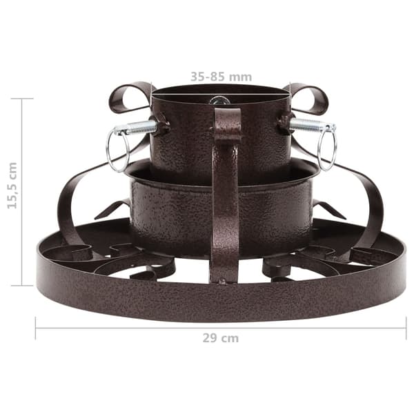 vidaXL Julgransfot antik koppar 29x29x15,5 cm Silver