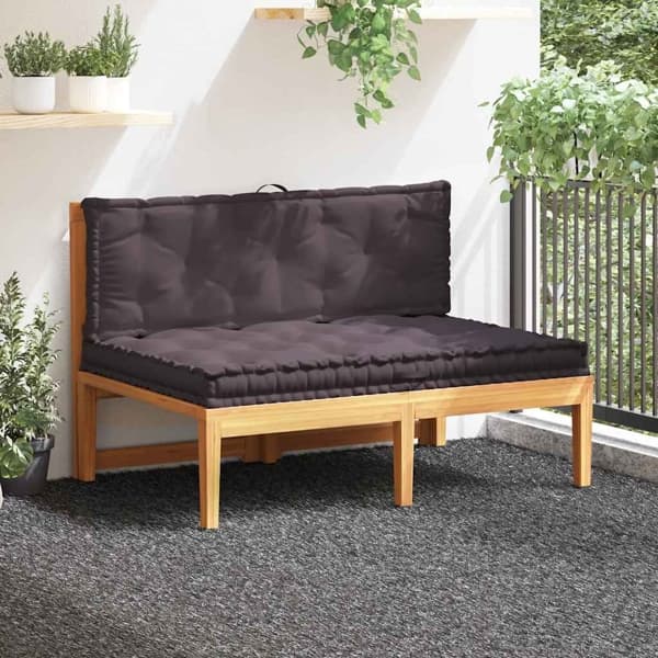 vidaXL Dynor till pallsoffa 2 st bomull antracit Antracit
