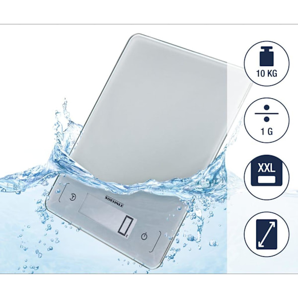 Soehnle Digital köksvåg Page Aqua Proof 10 kg silver Flerfärgsdesign