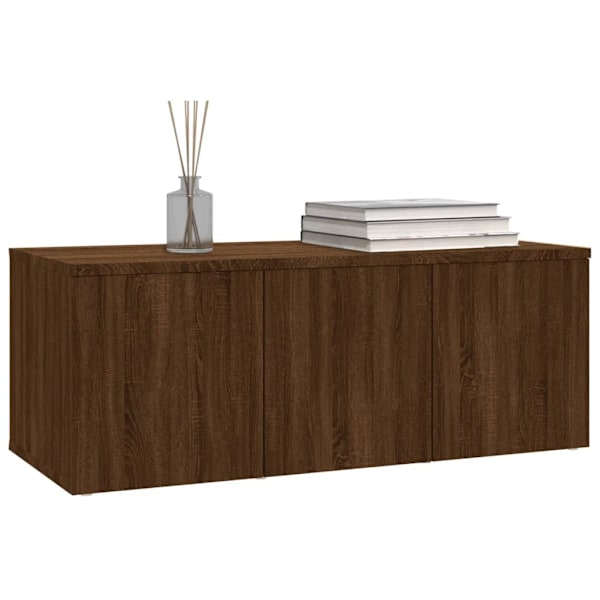 vidaXL Tv-bänk brun ek 80x34x30 cm konstruerat trä Brun