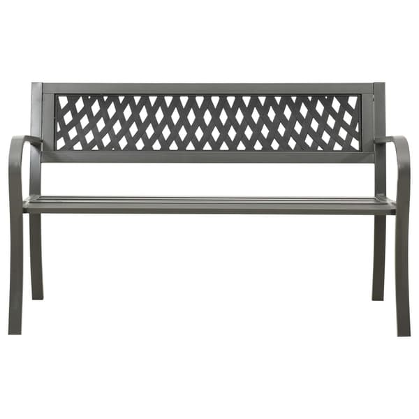 vidaXL Trädgårdsbänk 125 cm stål grå grå